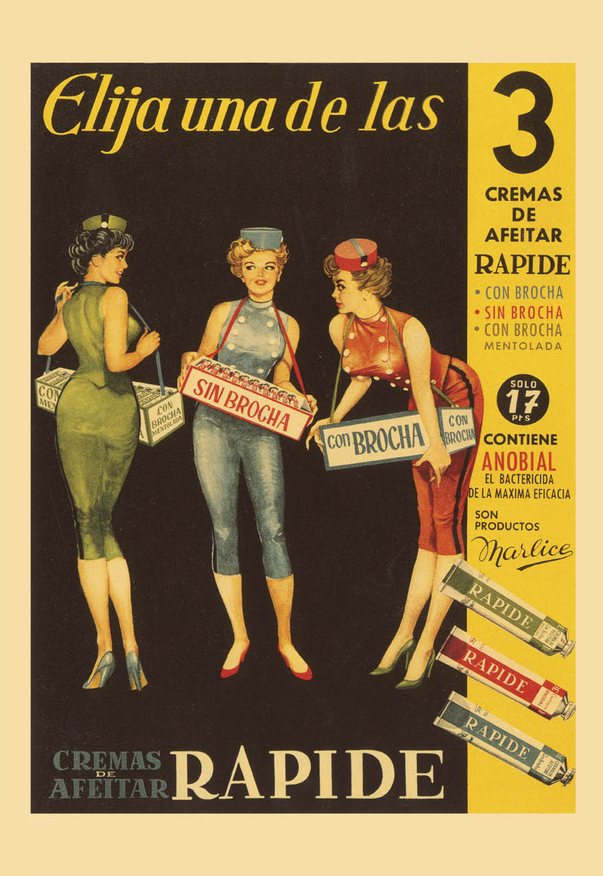 cremas afeitar rapide carteles graficas maxtor valladolid