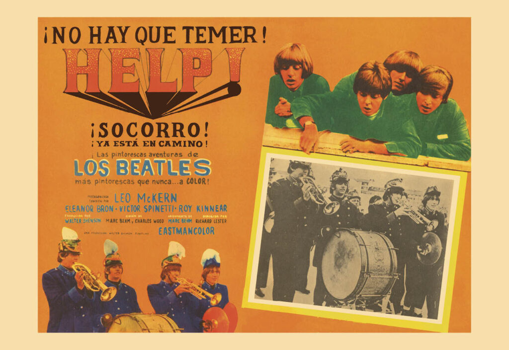 cine los beatles help carteles graficas maxtor valladolid