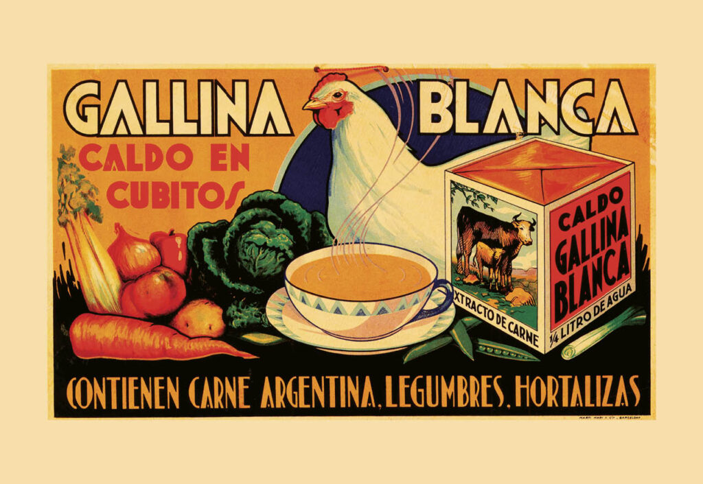 caldo cubitos gallina blanca carteles graficas maxtor valladolid