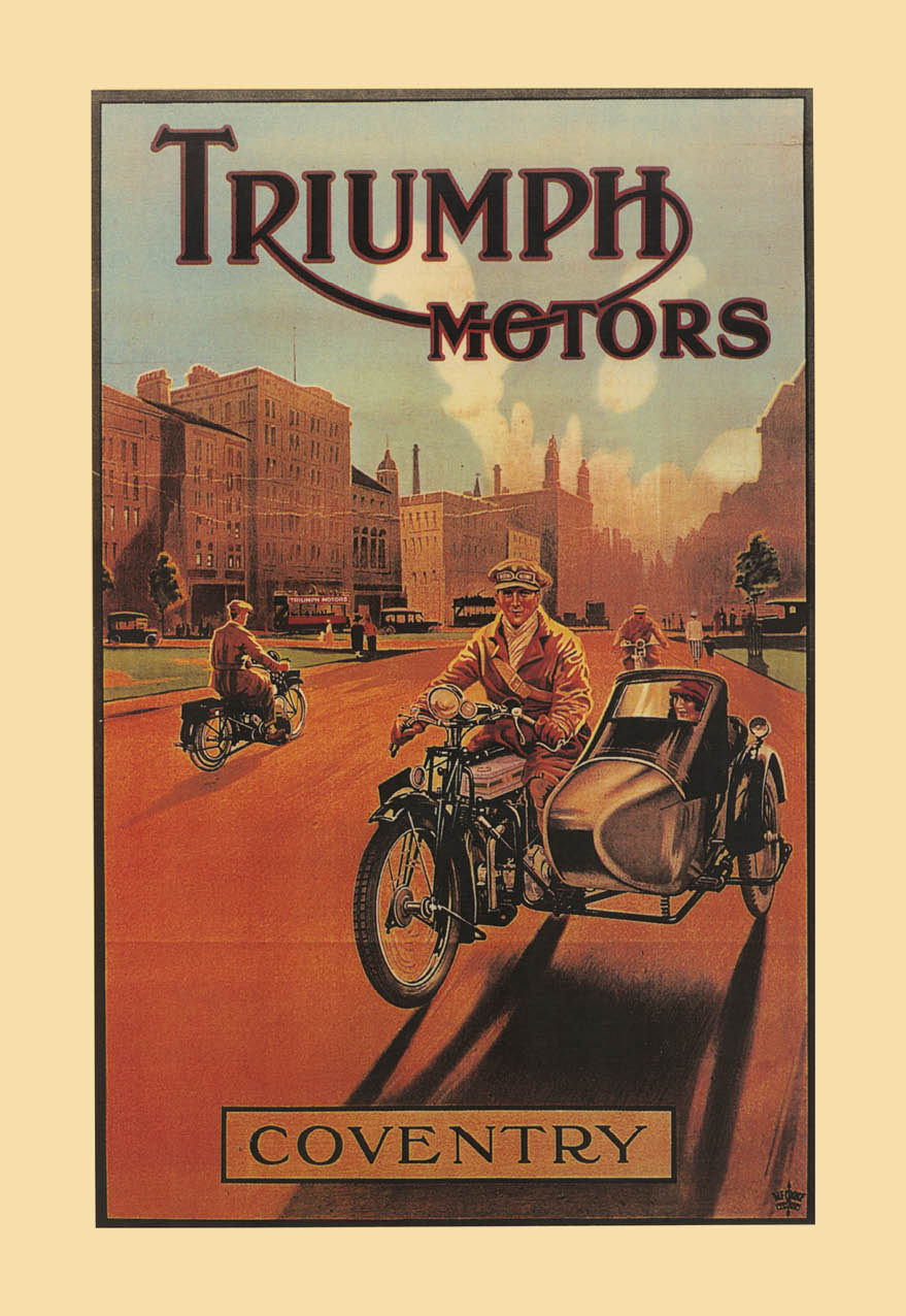 triumph motors carteles graficas maxtor valladolid