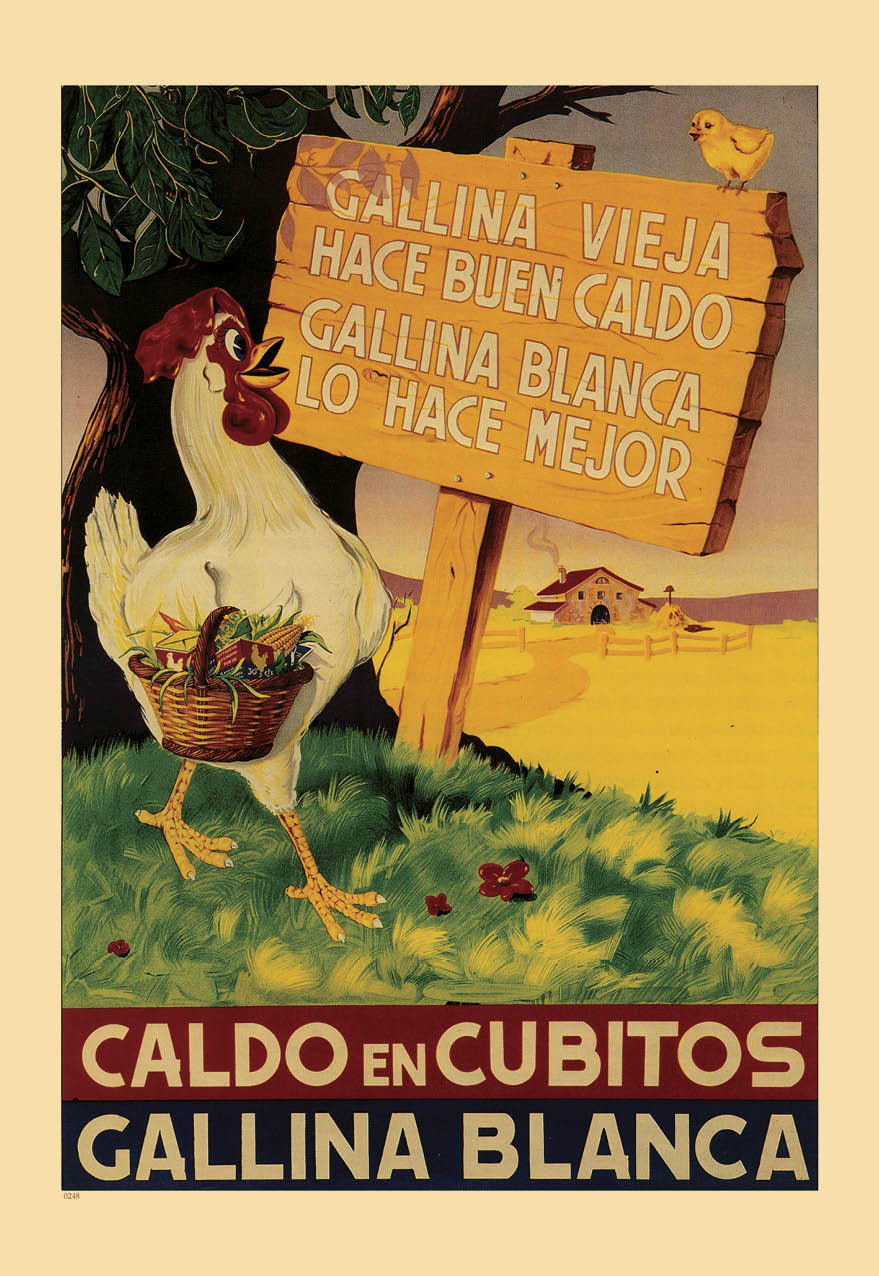 caldo cubitos gallina blanca carteles graficas maxtor valladolid